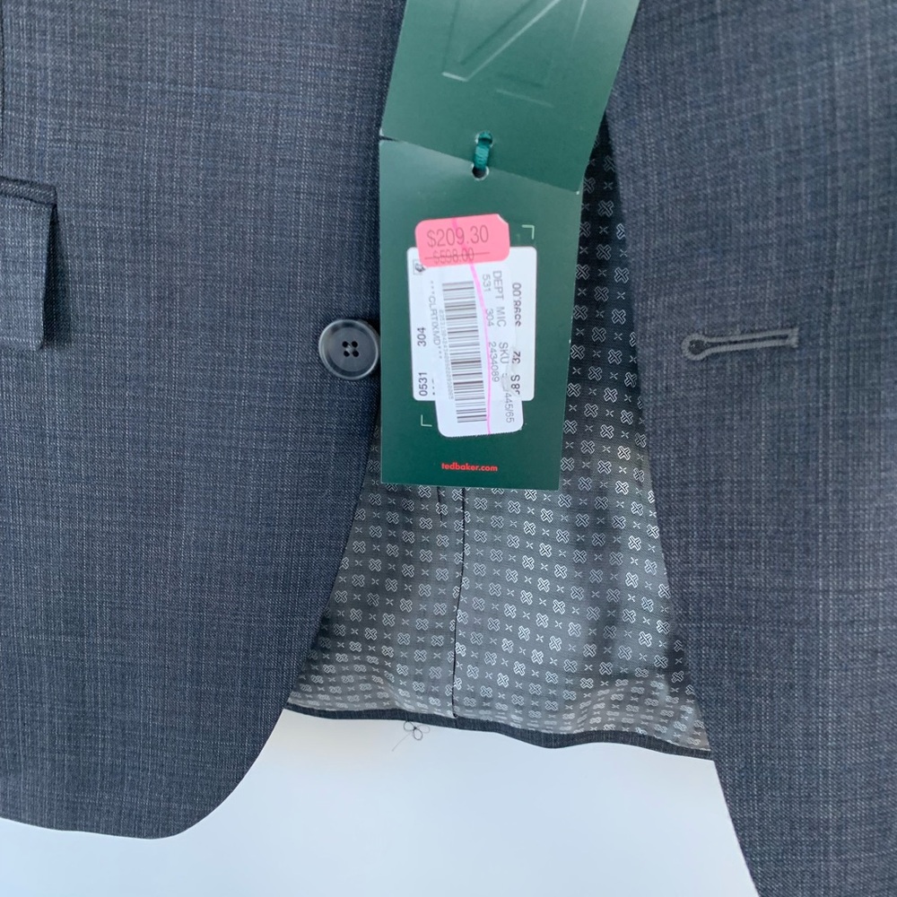 Men's Ted Baker Gray Blazer - Picture 4 of 5